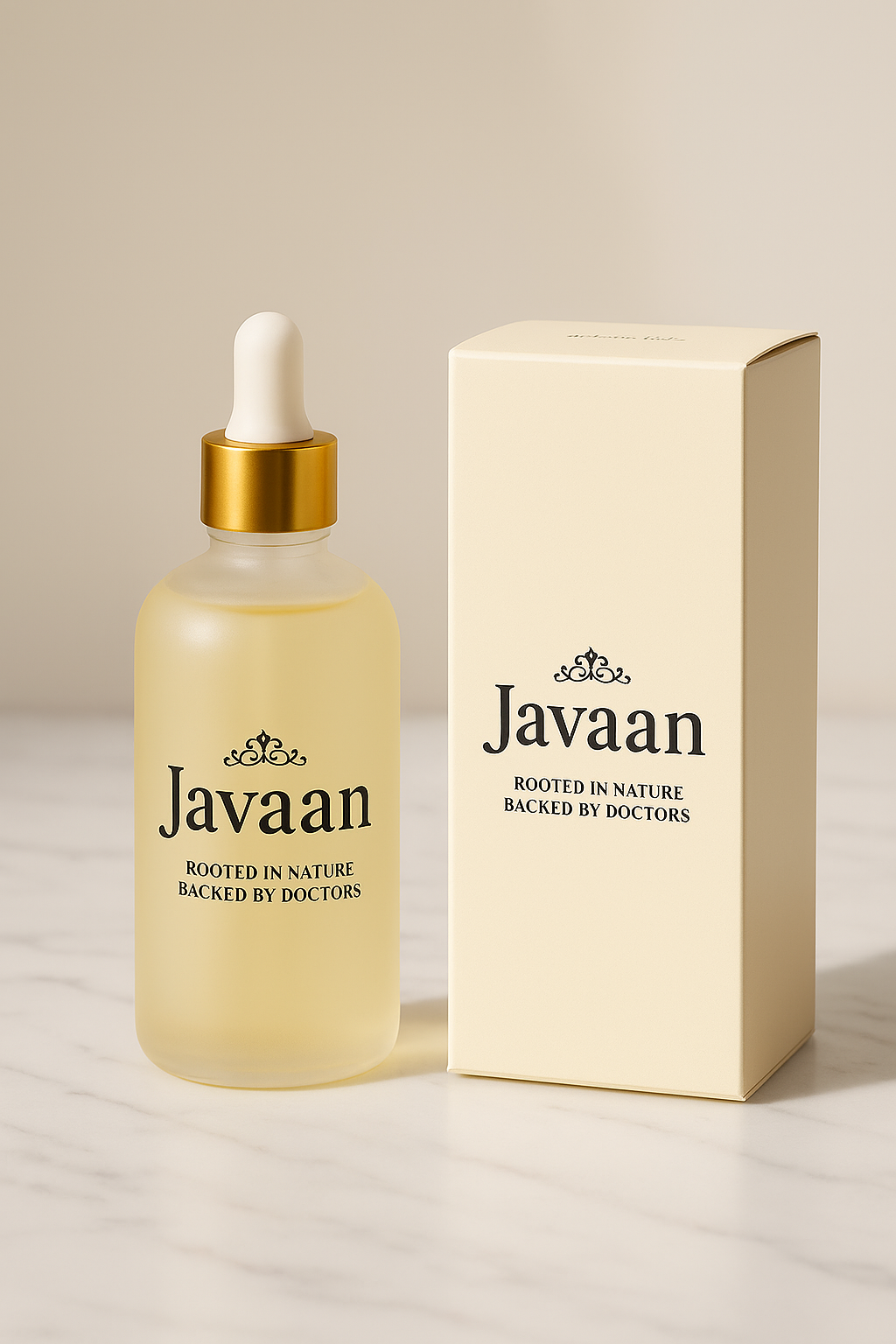 Javaan Hair Growth Serum bottle with botanical oil blend for scalp nourishment and hair strength